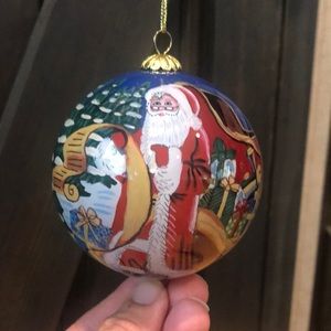 2004 Li Bien Hand Painted Santa Ornament